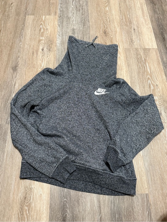 Nike Jackets & Blazers - Nike Black & White Marled Funnel Neck Sweatshirt